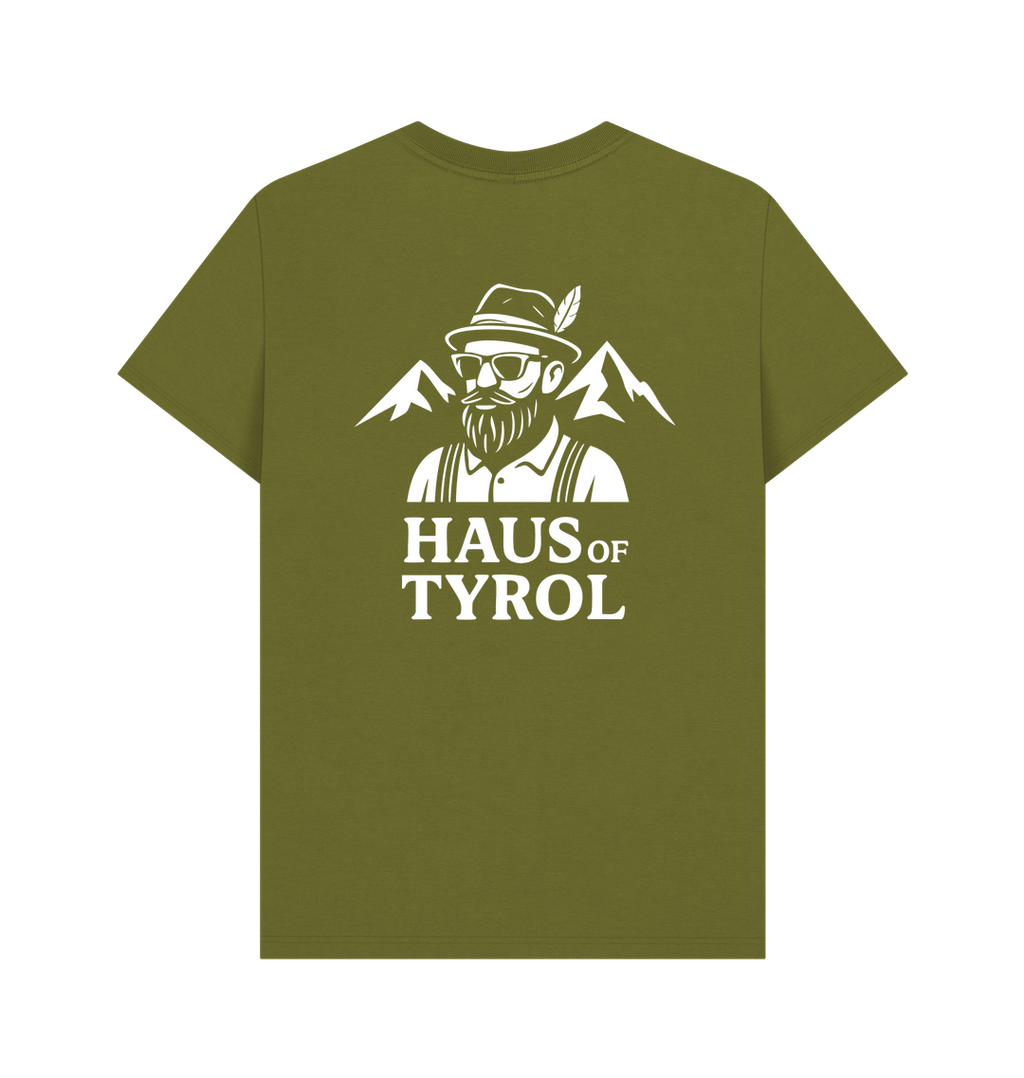 Moss Green Printed T-shirt Back