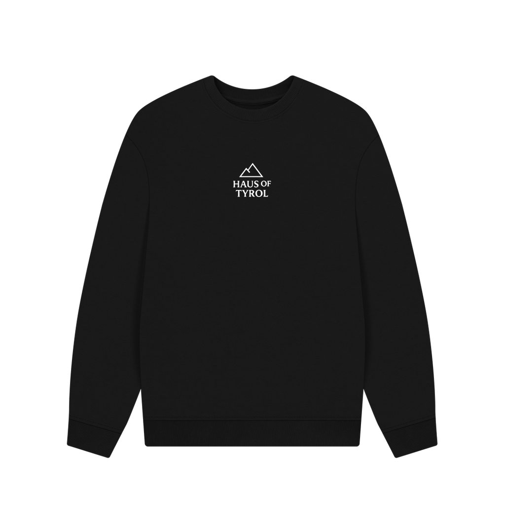 Black Printed Sweater Front