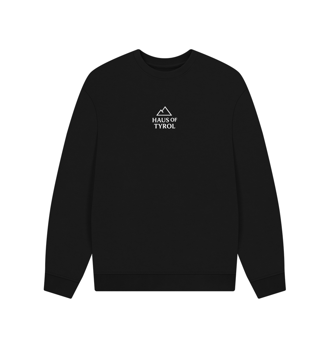 Black Printed Sweater Front