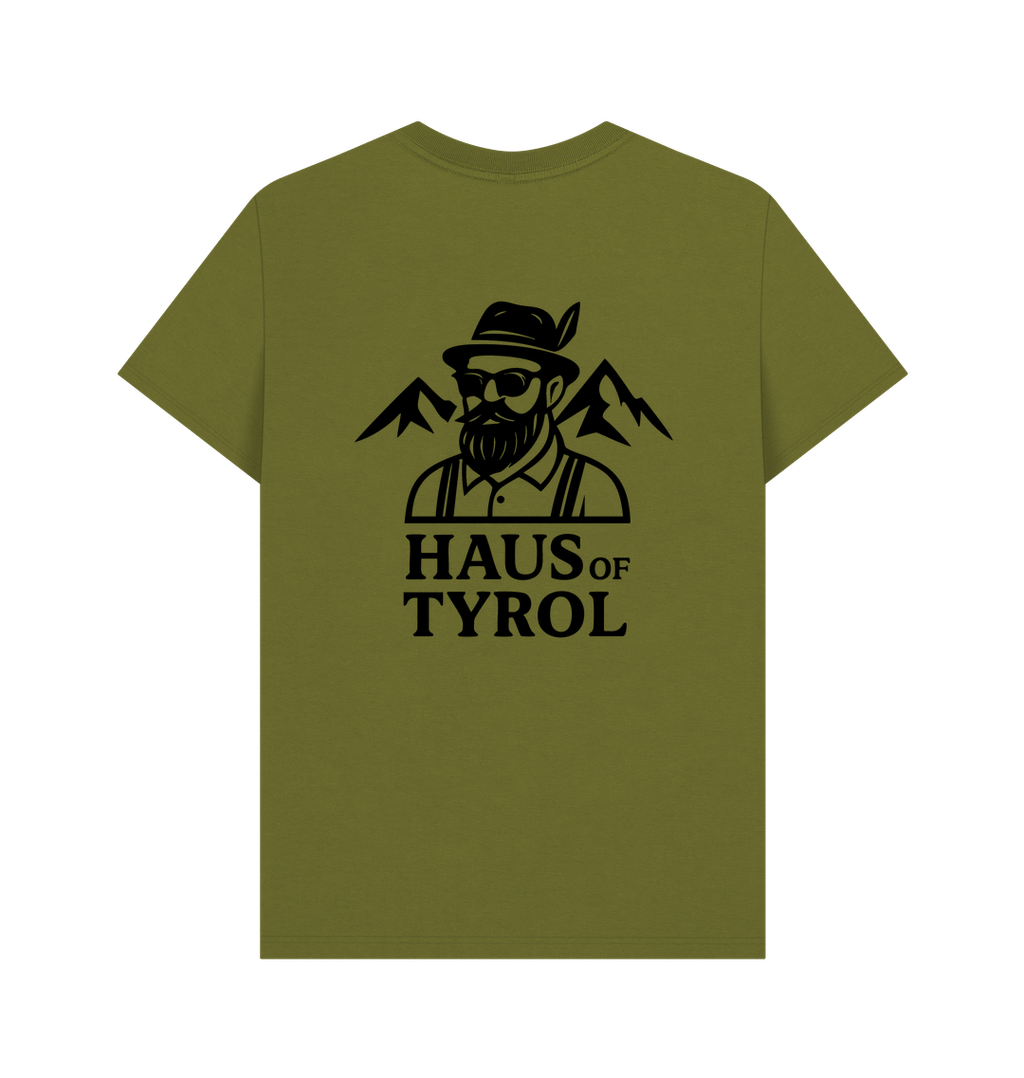 Moss Green Printed T-shirt Back
