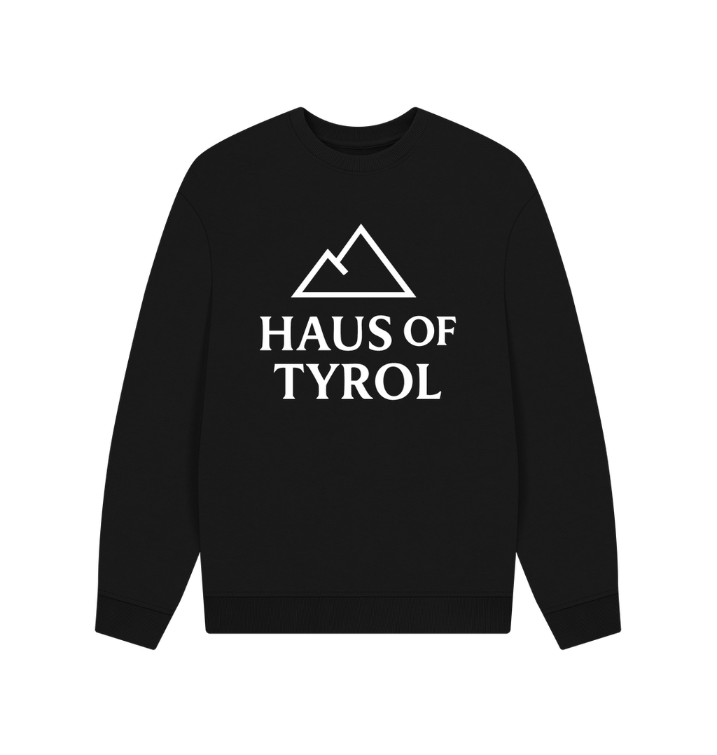 Black Printed Sweater Front