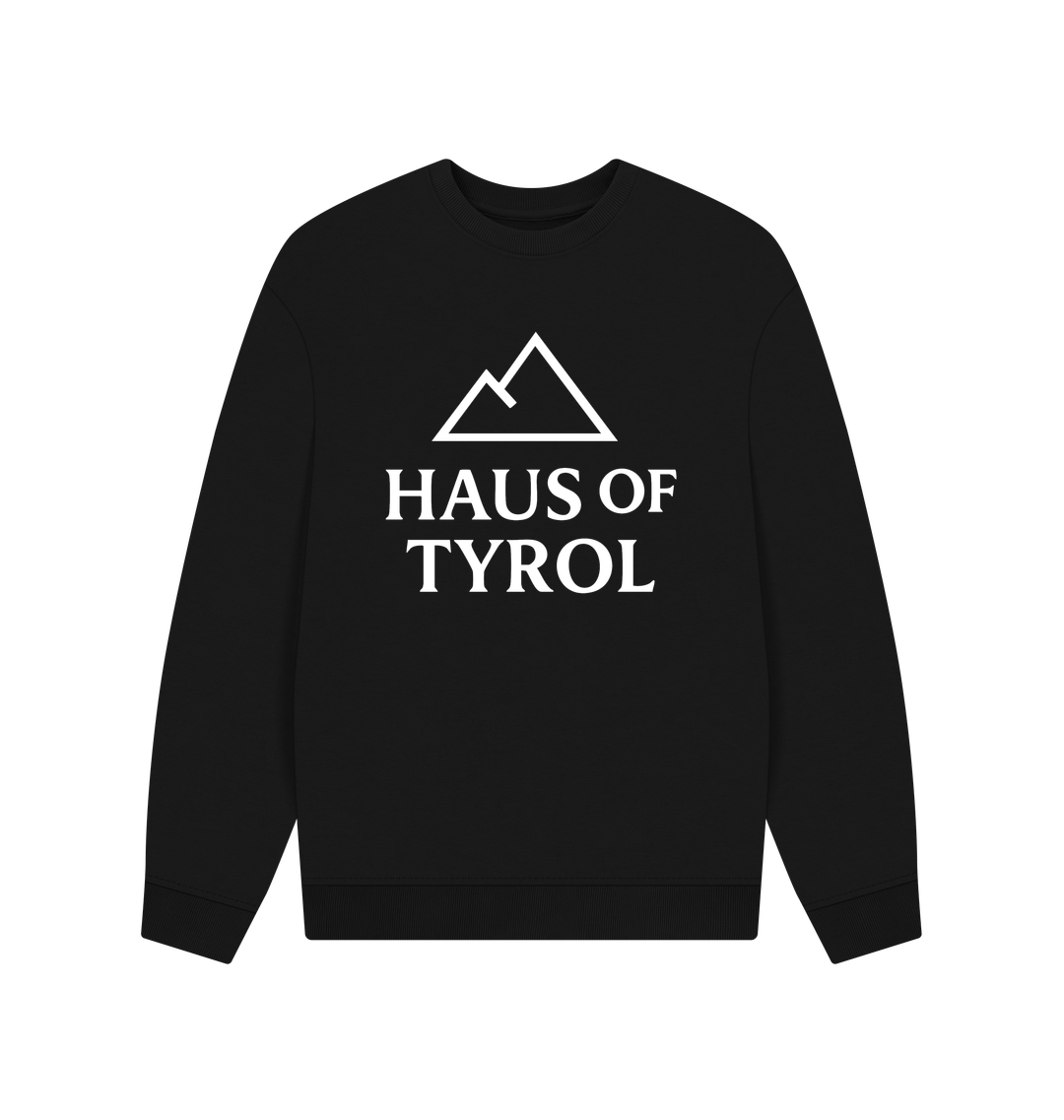 Black Printed Sweater Front