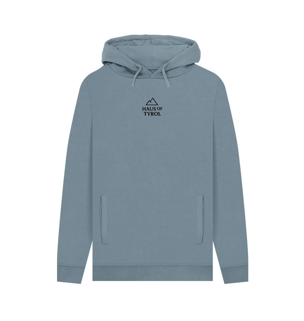 Stone Blue Printed Hoody Front