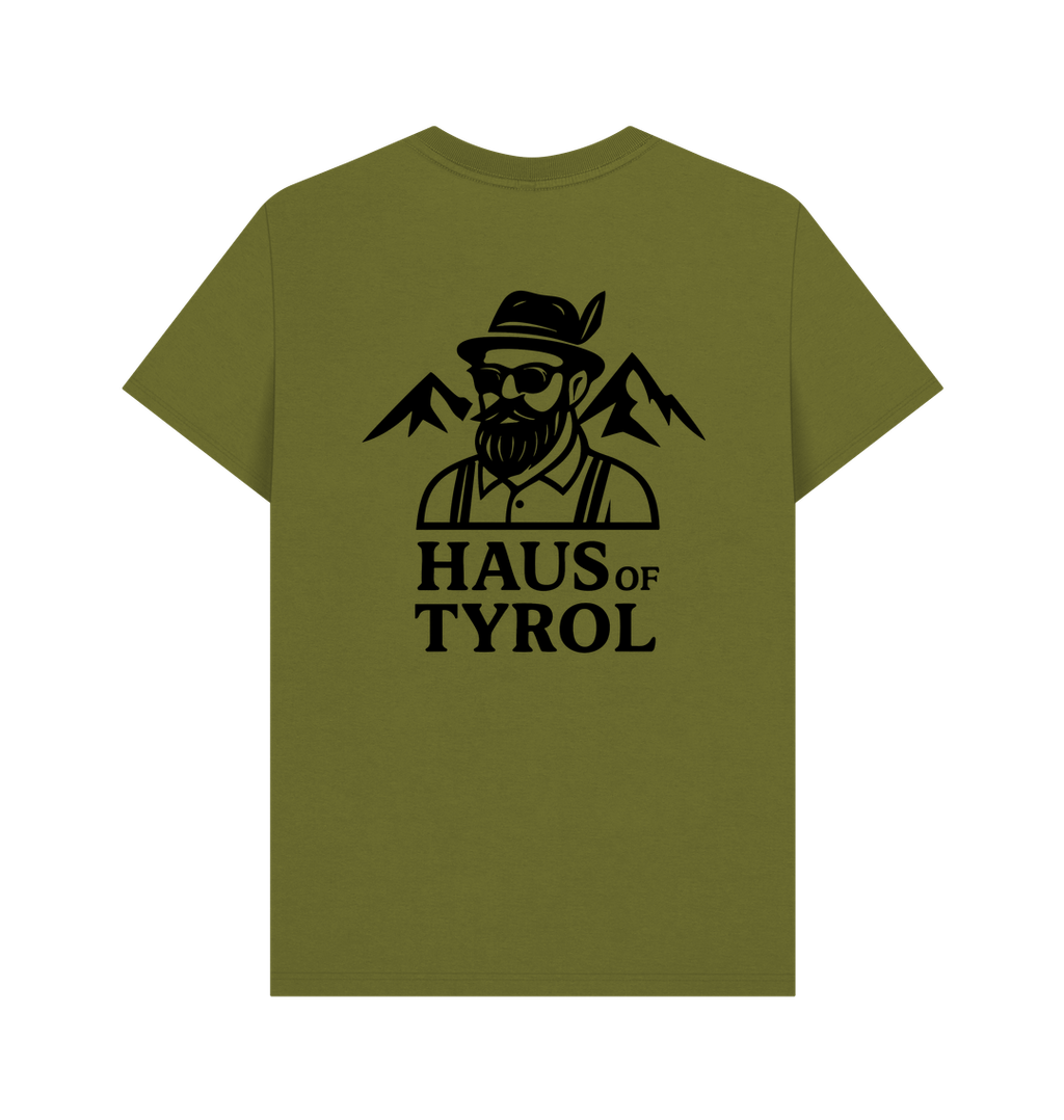 Moss Green Printed T-shirt Back