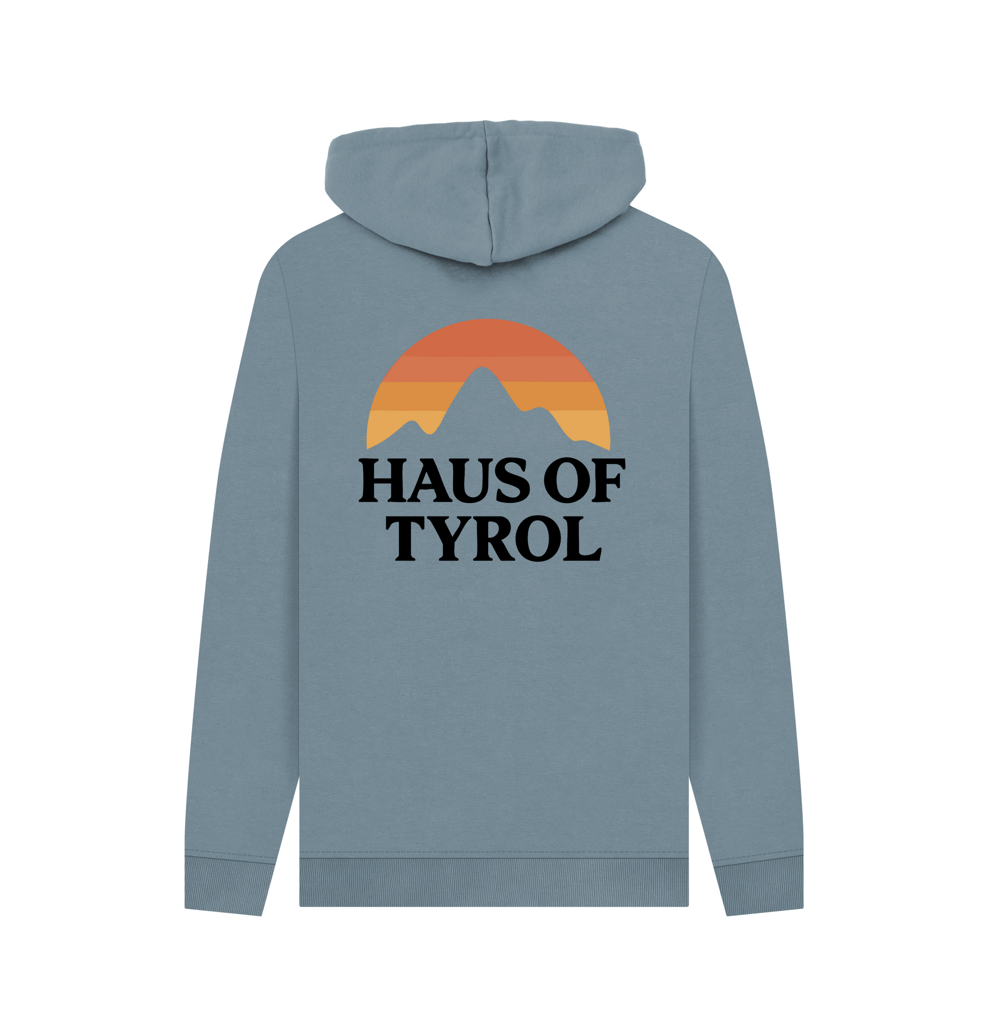Stone Blue Printed Hoody Back