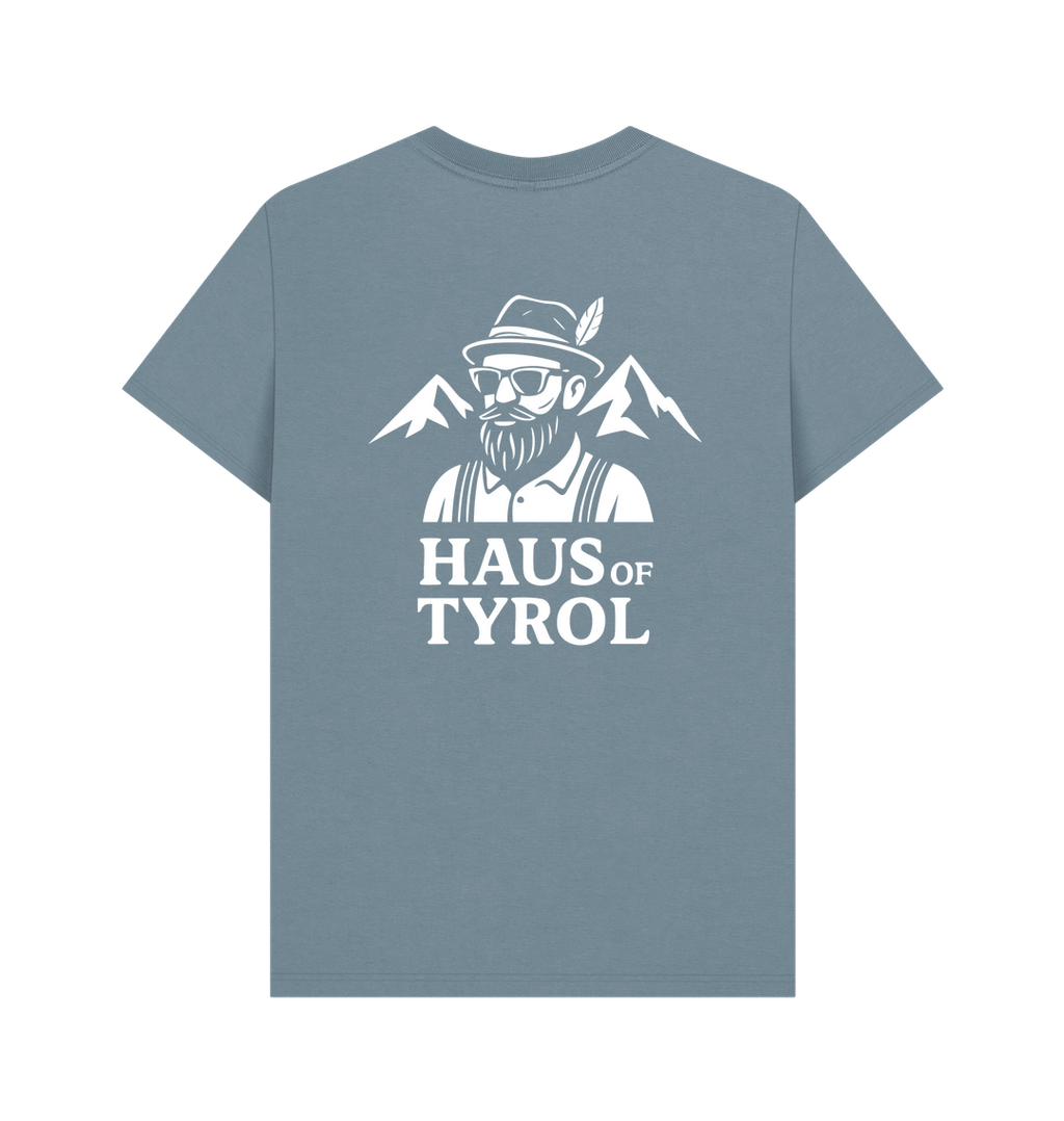 Stone Blue Printed T-shirt Back