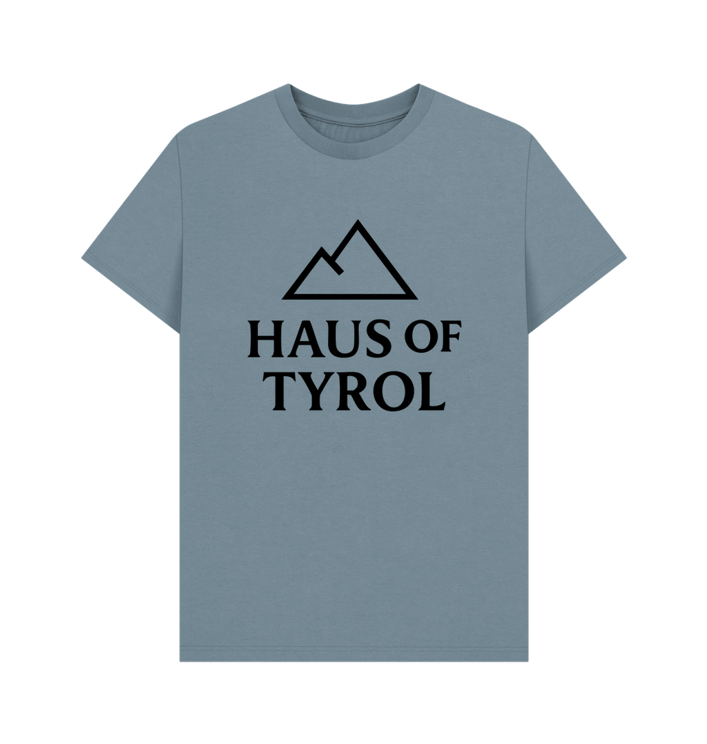 Stone Blue Printed T-shirt Front