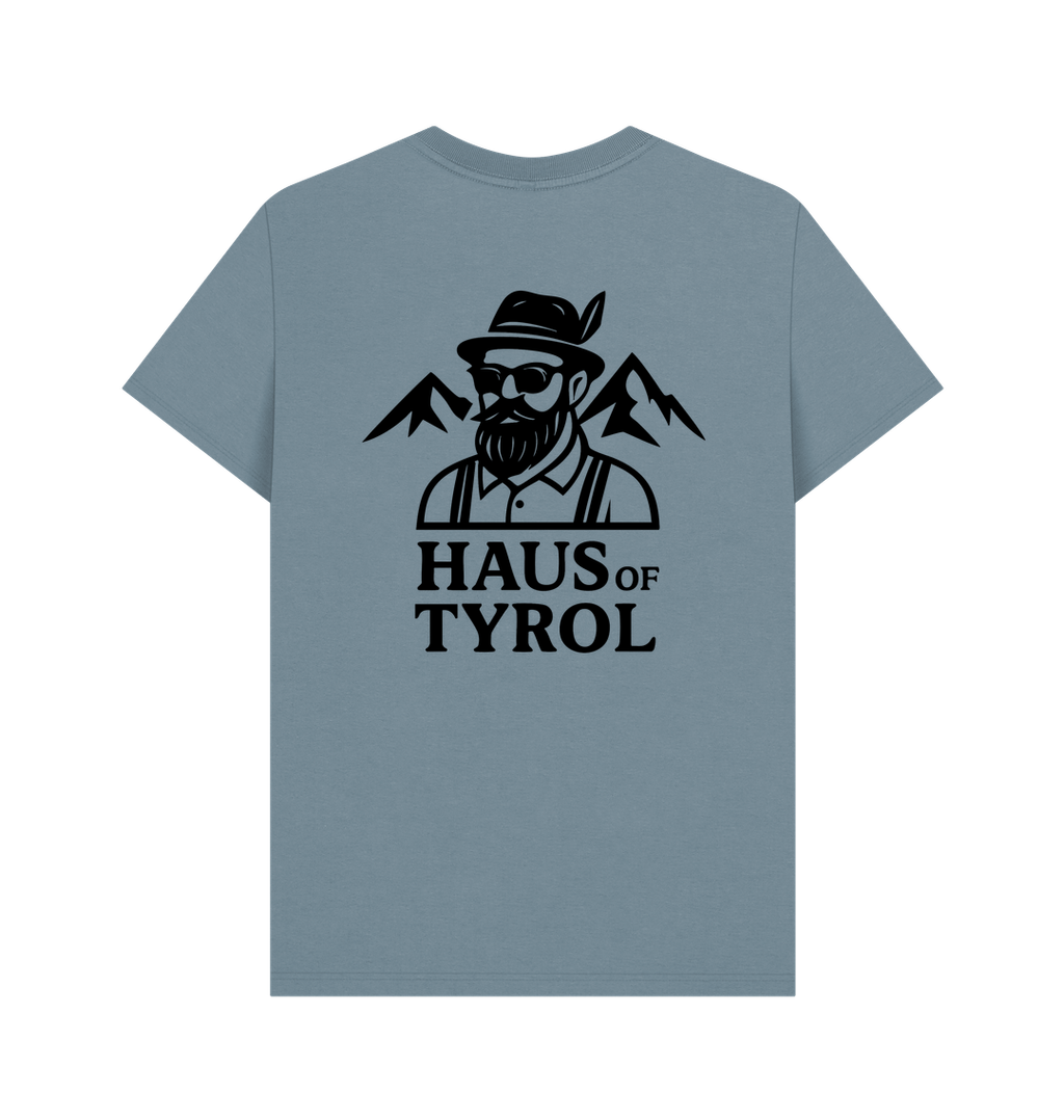 Stone Blue Printed T-shirt Back